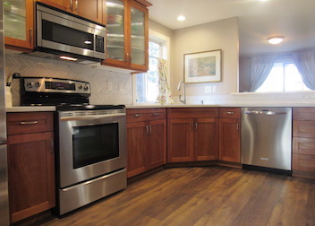 natural cherry cabinets renovation in vancouver wa